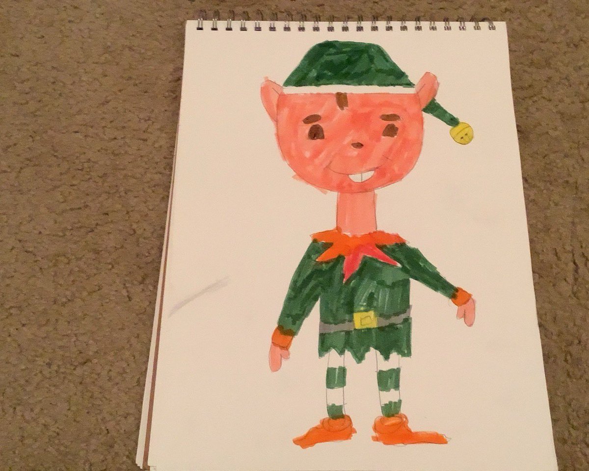 Gwenae5's tweet photo. Our Elf Drawing contest was a hit! The kids worked so hard to outdo me! 😊 @PetersenHISD  @DanitraArredon1  #ThisIsPetersen https://t.co/89VaLiRgzc