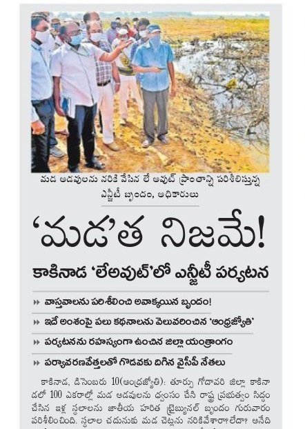 పేదలకు ఇళ్ళు కోసం మడ అడవులు నరికేసాడు , 1 2 కాదు 100 ఎకరాల్లో .  #HBDYSJalaga