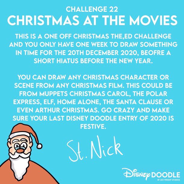 DISNEY_DOODLE's tweet photo. Today is Disney Doodle day. 

Post your entries today.

This can be a drawing if any Christmas film character. 

Tag us and use #disneydoodle https://t.co/pCDrdY7ByW