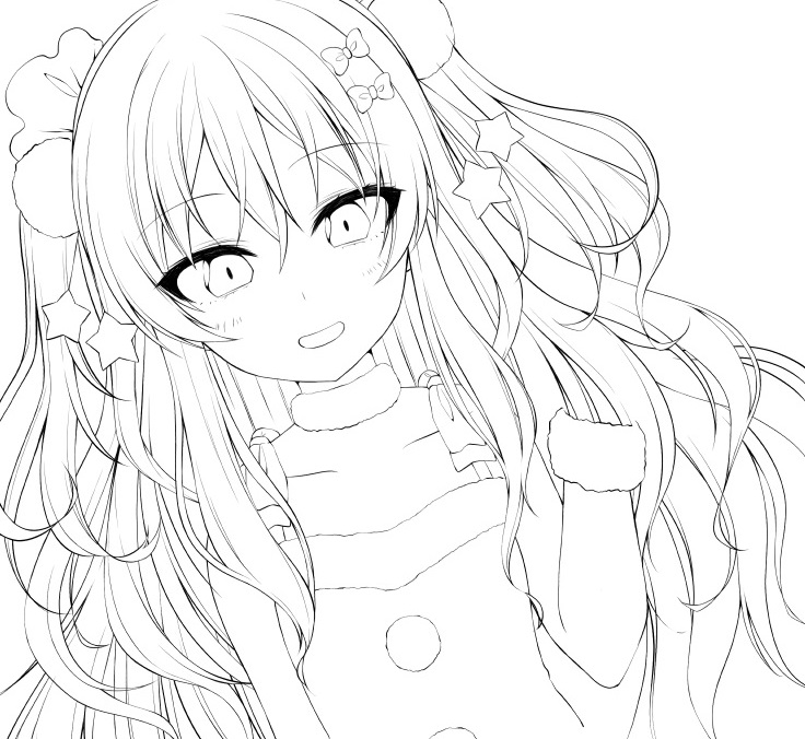 髪の毛気合い入れすぎた(手描いてないのはつっこまないで) 