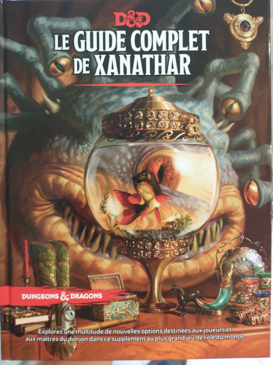 FabrizioART's tweet photo. Just got this baby as a birthday gift, and yep, in French.
Among the best way to way some language progress, I'd say.
#dnd5e #XGtE #Xanathar #sourcebook #TTRPG #happy https://t.co/EZDcE0pjZj