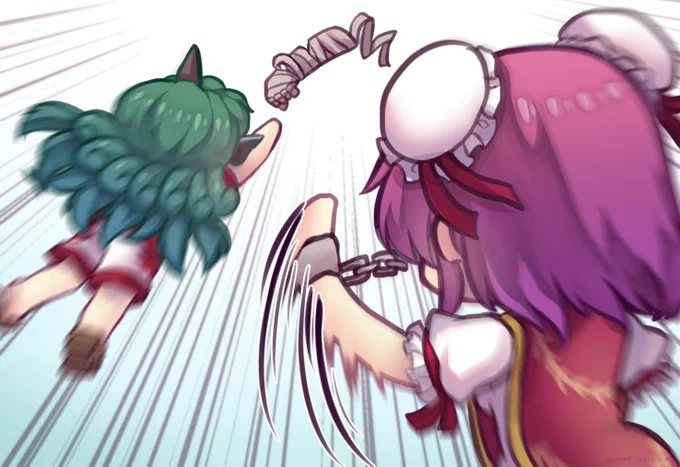 #深夜の真剣お絵描き60分一本勝負
そーれ取ってこーい 