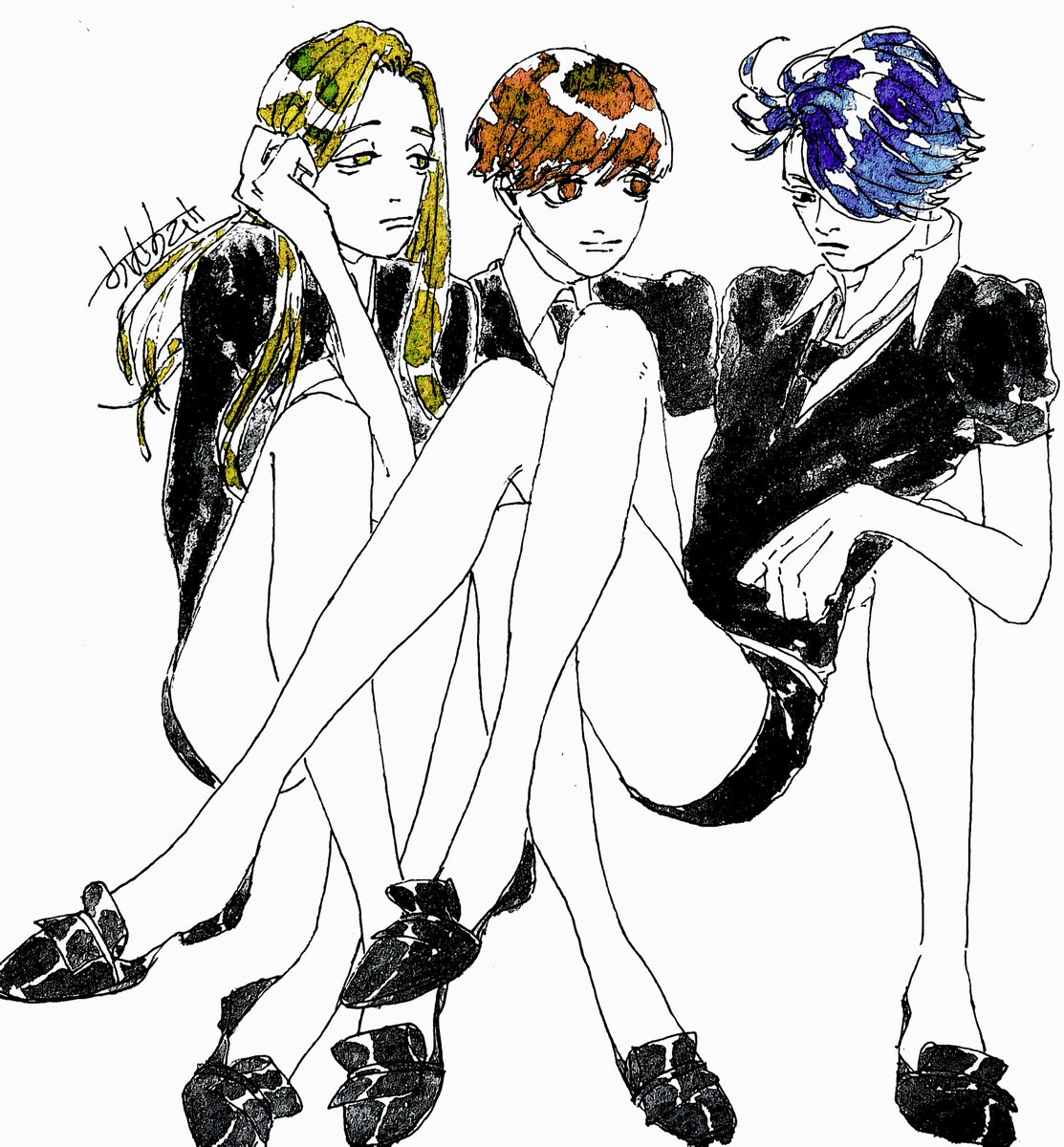 Tac_detarbrasa's tweet photo. いちゃつく先輩達～ https://t.co/L1a2u3pH27