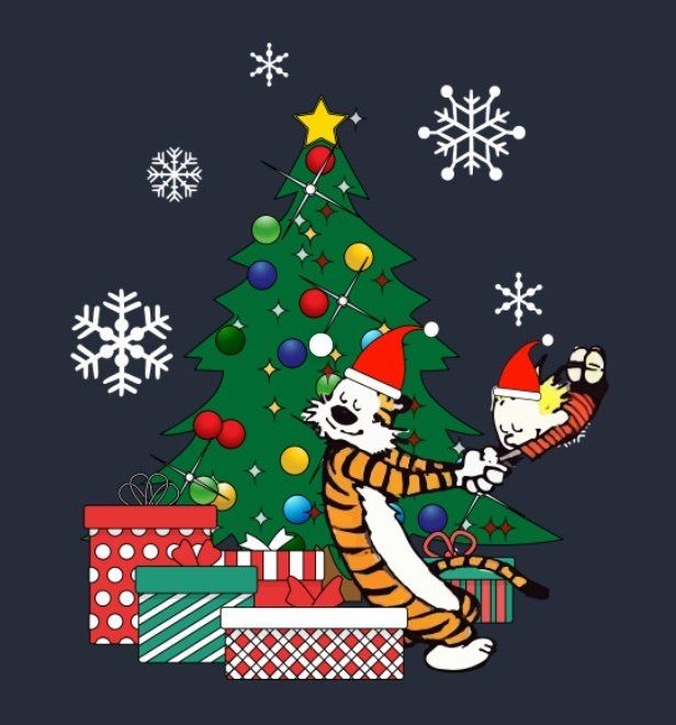 calvin and hobbes christmas tree