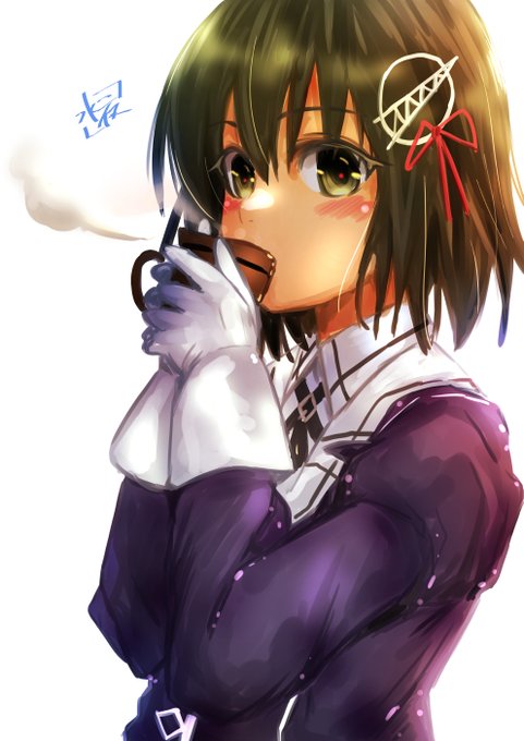 #艦これ版深夜の真剣お絵描き60分一本勝負
#艦これ版真剣お絵描き60分一本勝負_20201220
#羽黒

コーヒーブレイク羽黒さん 