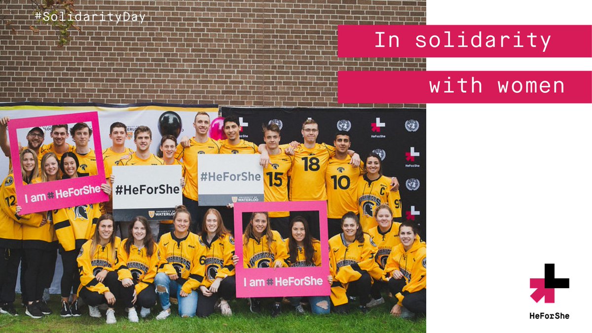 HeForShe's tweet photo. A call to all men on today’s #SolidarityDay: Speak-up against sexual harassment, be an effective ally and stand in solidarity with women.

#HeForShe #InternationalSolidarityDay https://t.co/jSo8kamy6p