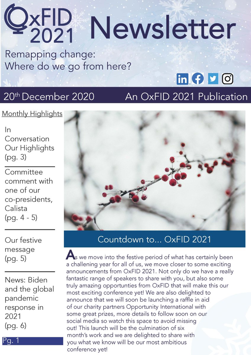 OxFID 2021's third newsletter is out now, this time with a festive twist!

If you'd like to subscribe to receive this and future copies of our newsletter, you can do so by filling in the form linked below:
forms.gle/wSuBWZNBRMaPpr…