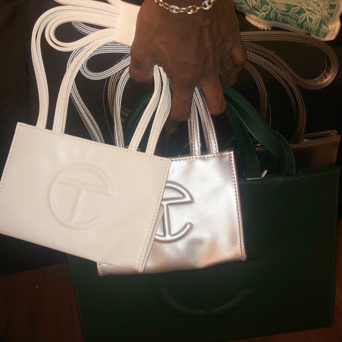 Esquireee's tweet image. Flavors @TELFARGLOBAL bags holiday season approaching 🎄🎁 #HitMyDm