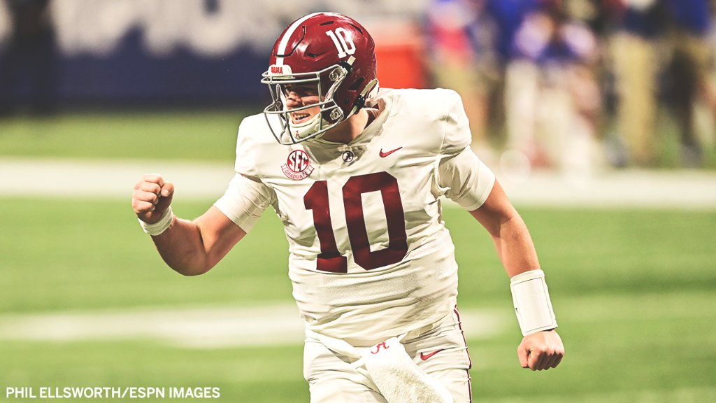 SECNetwork's tweet photo. Najee Harris: Most TDs in a game in SEC Championship game history (5)

Mac Jones: Most pass yards in a game in SEC Championship game history (418)

DeVonta Smith: Most receptions in a game in Alabama history (15)

This @AlabamaFTBL offense 🔥 🔥 https://t.co/6AUsiGKQMM