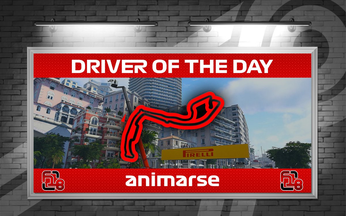 El piloto del día del gran premio de Mónaco de #F18 ha sido <a href="/animarsee/">WSO_Animarse</a> que tras partir en 13ª posición, hizo una carrera sin errores a estrategia cambiada, aguantando a los cocos muchas vueltas para finalmente parar, tirar y conseguir su mejor resultado en WSO. 

¡¡FELICIDADES!!