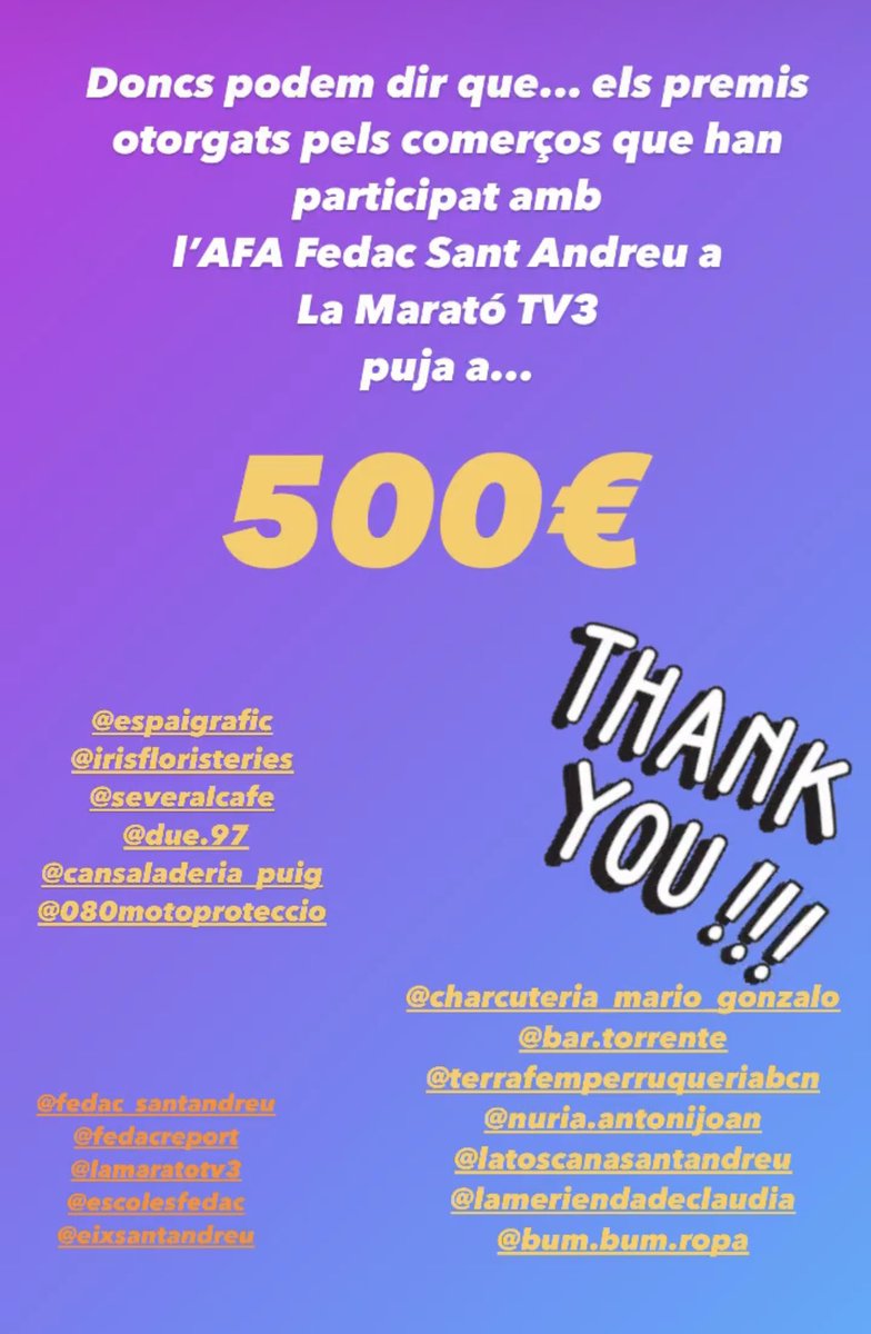 AfaFedacSantAnd's tweet photo. Recaptació en 2 de les iniciatives q vam organitzar per @la_marato , tot un èxit gràcies a tot@s! Ara a pujar el marcador de la nostra campanya durant el dia, i al final de la jornada la recaptació final!
https://t.co/jaD4EKhngC
@FEDACSantAndreu
#AFA #TotsSomAFA https://t.co/B6Rrljg2Si