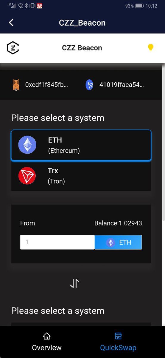 czz_blockchain's tweet photo. Part of the rendering of CZZ, the first Defi to connect multiple wallet operations at the same time, this is a cross-chain transaction.@DoveyWan @justinsuntron @cz_binance https://t.co/xPK2XEUTCM