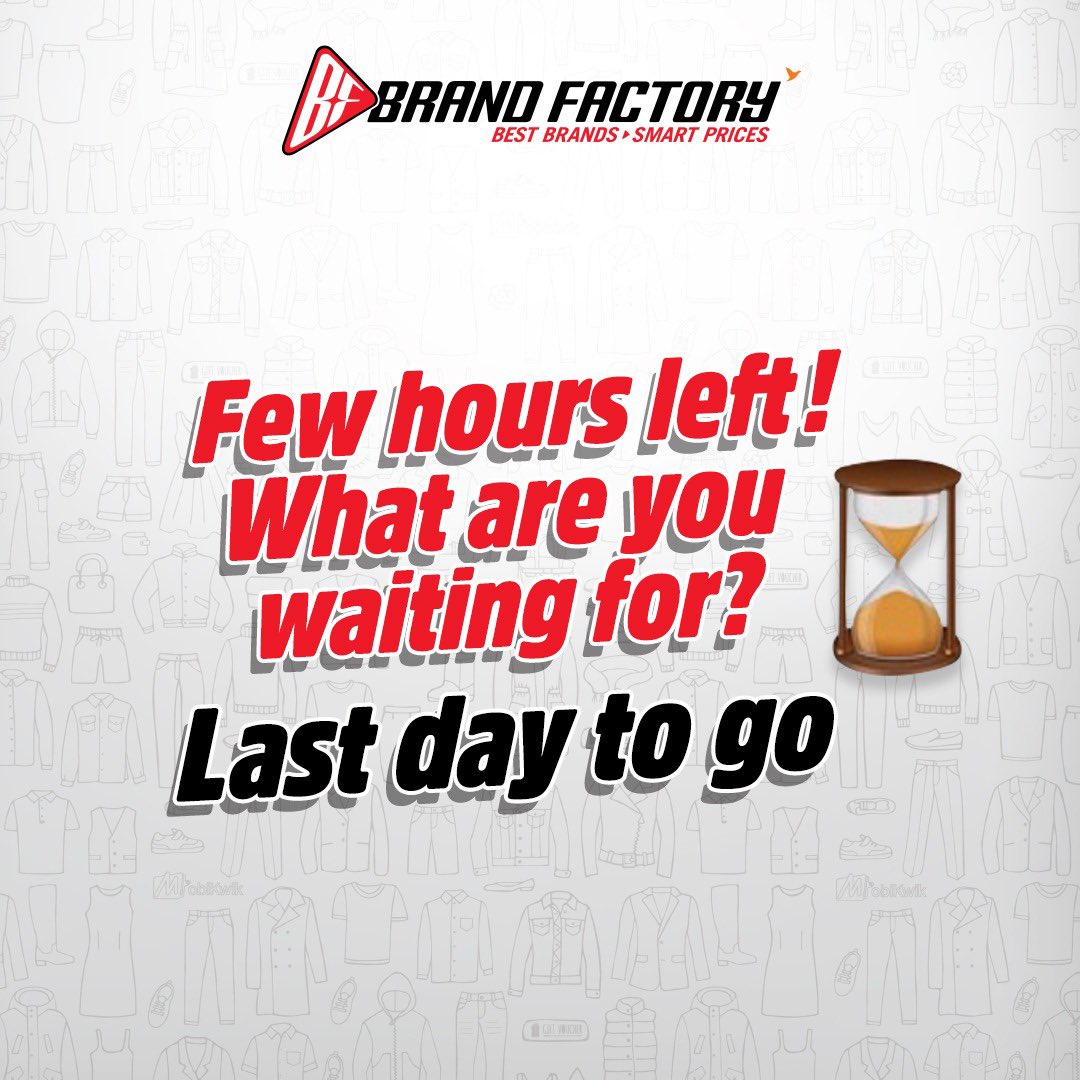 BrandFactoryIND's tweet photo. Free Shopping Weekend ends today. Hurry! Visit the store now.
Locate us now: https://t.co/vnxynhIzqY
FREE ENTRY for all shoppers
To know more about free shopping weekend, give a missed call on: 7506313001
#FreeShoppingWeekend #FSW #BrandFactory https://t.co/Ur1LeMDVSa