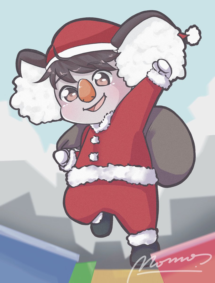 momo_draws's tweet photo. Ozzie wishes everyone a Merry Christmas!! 

I swear I draw Ozzie for every season hehehehe 💜 https://t.co/3U6exPdUrJ