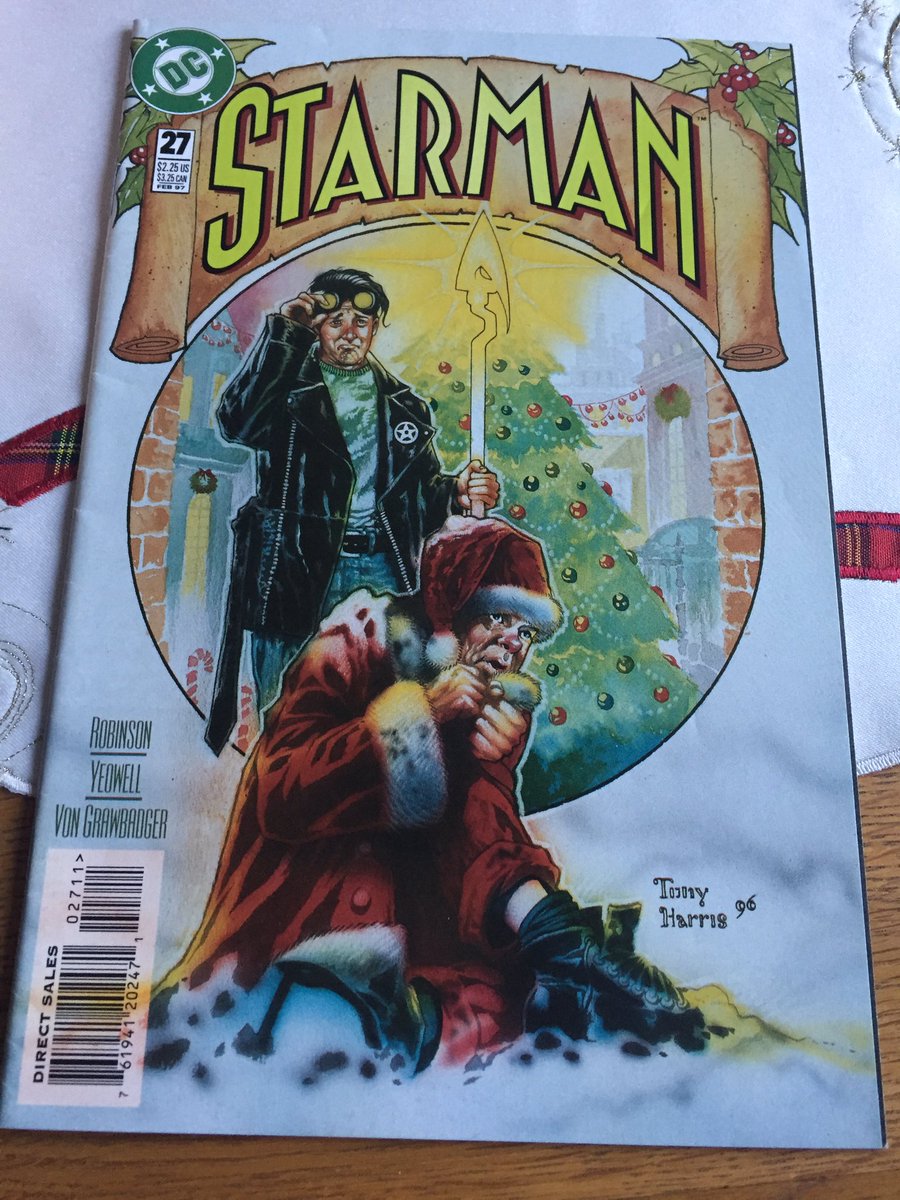 Christmas Comics Day 20 - STARMAN #27 “Christmas Knight”, writer: James Robinson, art: Steve Yeowell & Wade Von Grawbadger; cover: Tony Harris