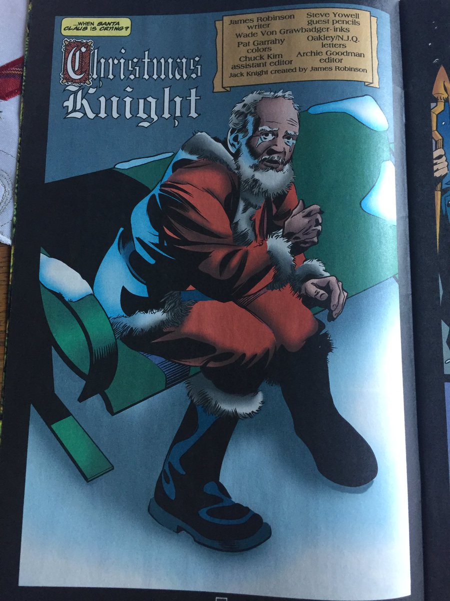 Christmas Comics Day 20 - STARMAN #27 “Christmas Knight”, writer: James Robinson, art: Steve Yeowell & Wade Von Grawbadger; cover: Tony Harris