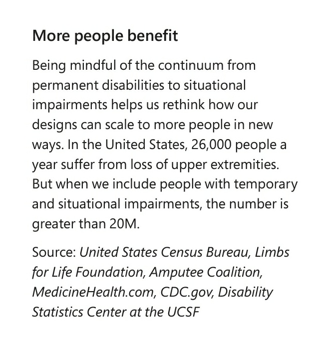 Autocomplete yang menyasar disabilitas permanen, justru bermanfaat juga buat yang sementara, situasional, bahkan juga yang tidak punya disabilitas.