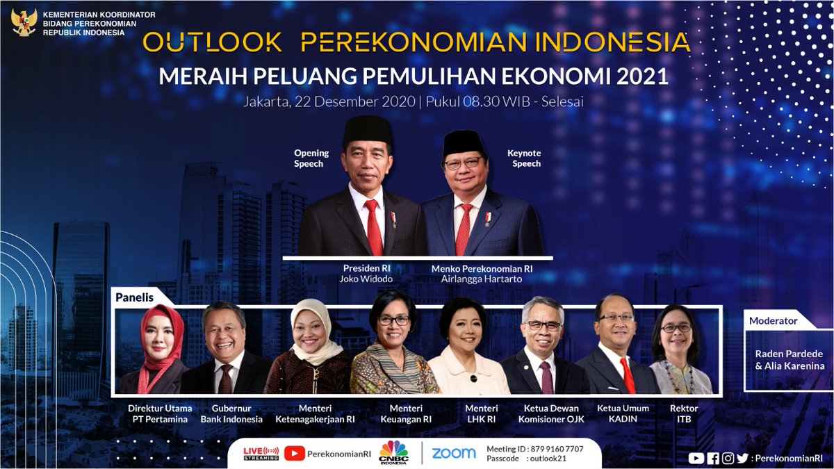 PerekonomianRI's tweet photo. #InfoEkon

Saksikan Outlook Perekonomian Indonesia "Meraih Peluang Pemulihan Ekonomi 2021"

Selasa, 22 Desember 2020. Pukul 08.30 WIB

Di Youtube PerekonomianRI

#AmanProduktif 
#UntukEkonomiIndonesia https://t.co/jx058sGIeq