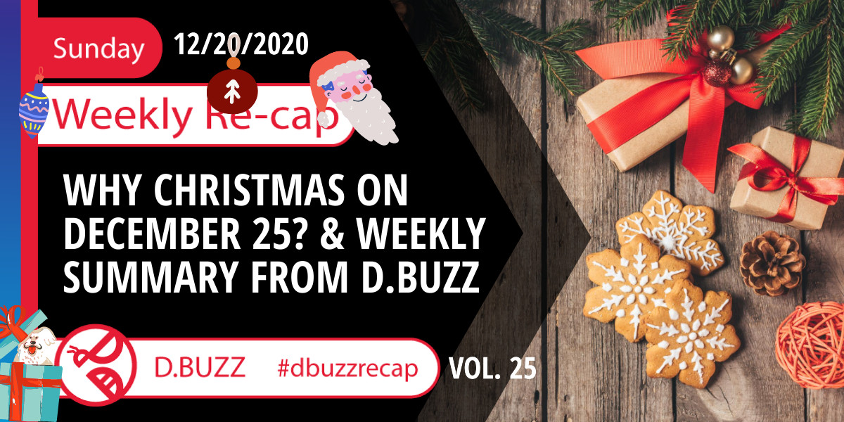 dbuzzAPP's tweet photo. Learn about why Christmas is celebrated on December 25, and learn about this week's update in our 25th volume of the weekly recap. 

https://t.co/WHW2l7e5cA

#posh #hive #dbuzz #dbuzzrecap #25 #christmas #december25 #hivechat #hivefive #hivedev https://t.co/Y85gIF0cfA