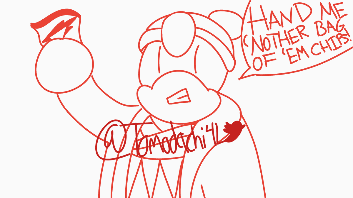 Tomodachi4L's tweet photo. Day 19 of #TomosDeDeDecember - Snack Time
Dedede wants another bag of 'em chips!

#KingDedede #Dedede #DeDeDecember #Kirby #KirbyFanARt #Nintendo #Art #Artwork #Artist #ArtistOnTwitter #Drawing #Doodle #DigitalArt #DigitalArtwork #DigitalArtist #SnackTime #Snacks https://t.co/OQTRdUr66j