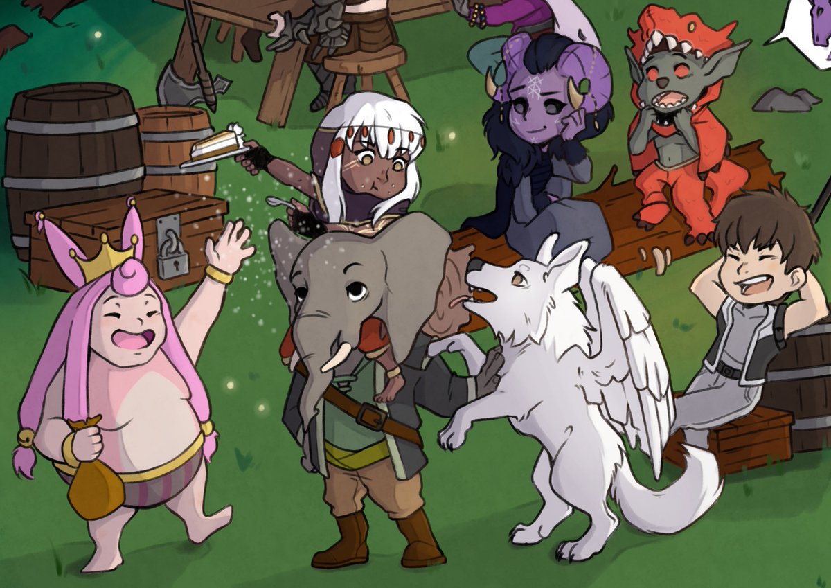 Ahki_Doodles's tweet photo. HUGE commission for @/ vicenteabegar on Instagram.
Noting myself to not accept this kind of commission again in a while XDD
It was kind a challenge and I learnt so much of it :3

#Rol #Art #DnD #Dungeonsanddragons https://t.co/p8IjQwH7Xa