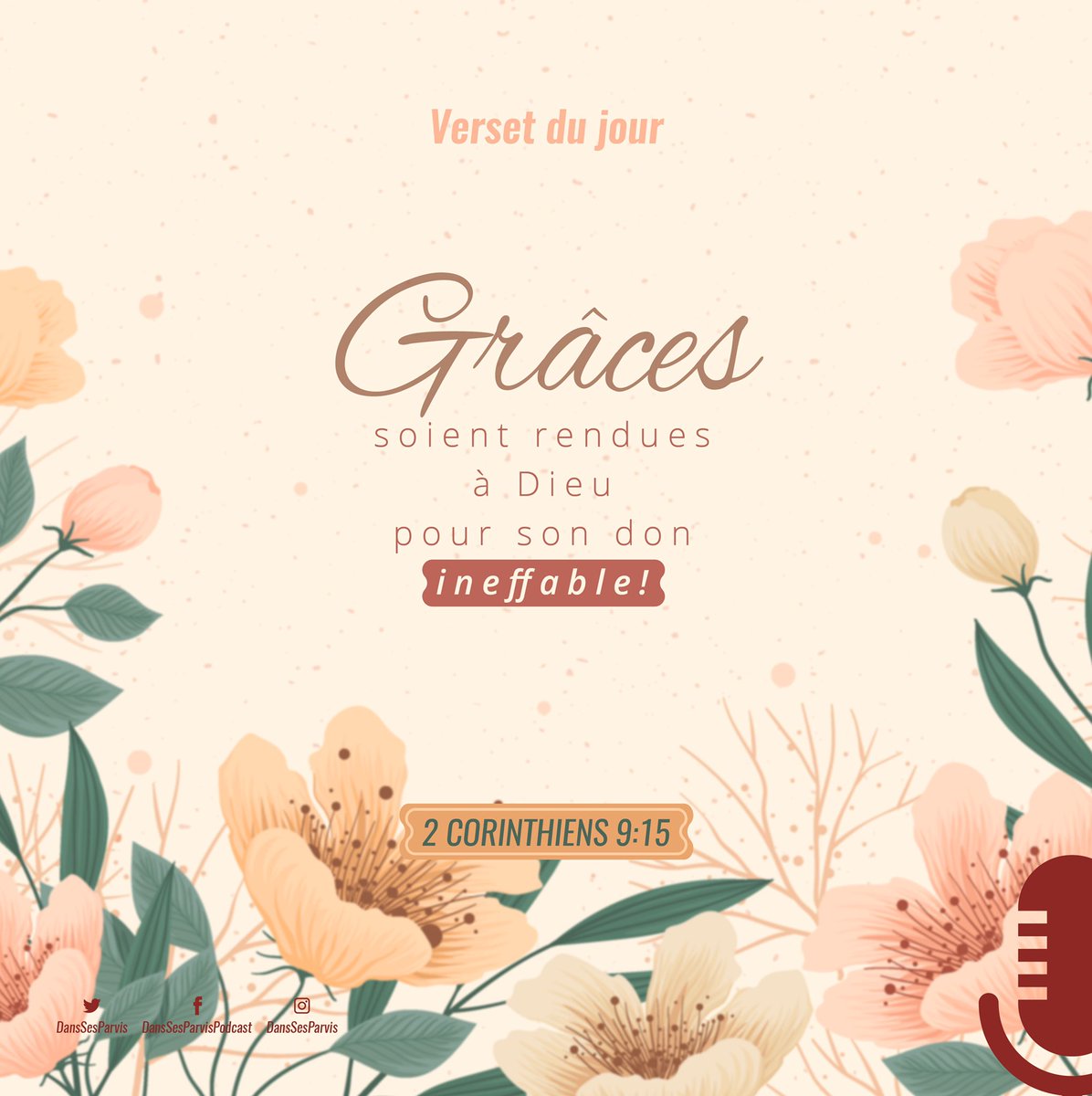DansSesParvis's tweet photo. #versetdujour✝️ 
#ActionsDeGrâces
#QDVB🙏🏾 
#1HDansSesParvis https://t.co/BQ7WM3DXqK