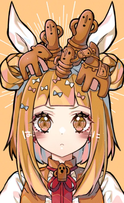 埴輪のはにわ乗せ 