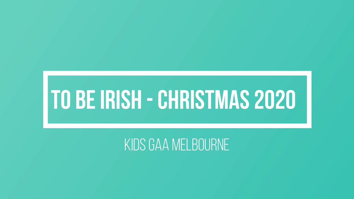 In support of the <a href="/ToBeIrish/">ToBeIrish</a> initiative, we've put together this short video to wish all our families back in Ireland a Merry Christmas - facebook.com/KidsGAAMelbour…