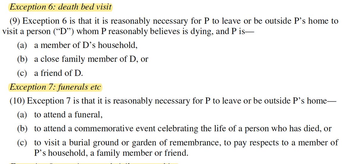 Death bed visits and funerals