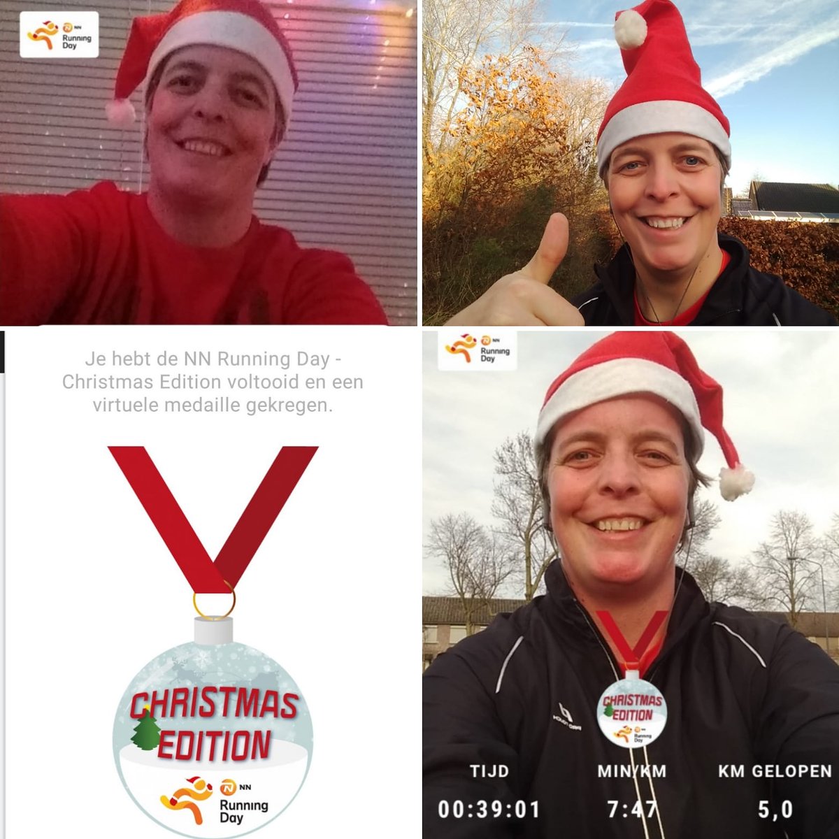 bghmlp's tweet photo. Gisteren heb ik mijn eerste 5 Km hardgelopen met de @NNRunningDay Virituele Run- Christmas Editie. Kei leuk! 🤩🎉
Ik ben trots op mezelf en nog steeds aan het nagenieten, omdat dit de eerste keer weer was, na ziekte. 🏃🎄⛄😍💪🙏

#nnrunningday @DitisHelmond https://t.co/UfOP5bBKk0