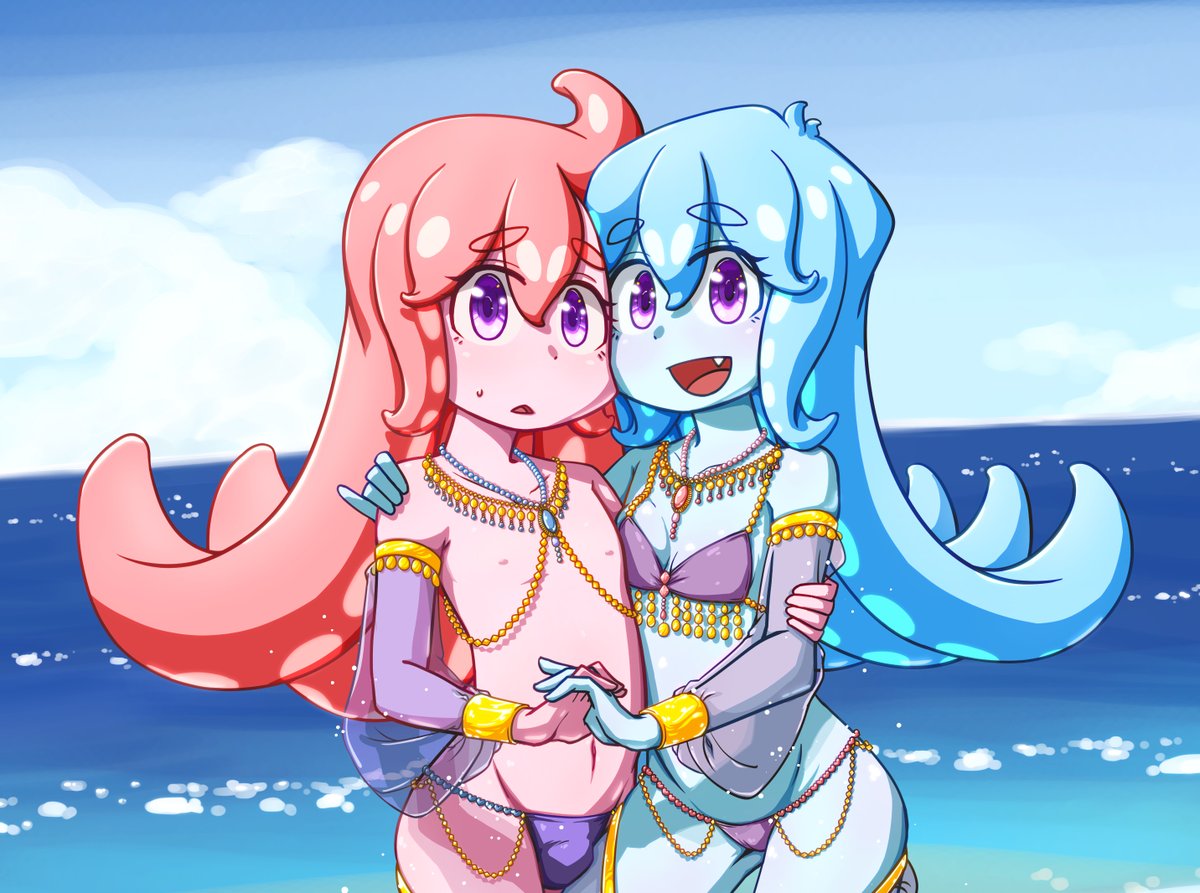 今月ちまちま描いてたお絵描きがこちら((٩(*`ω` *)و))
🐙タコ♂と🦑イカ♀の双子設定でお色気()担当じゃよ😊設定表の文字は読まなくてもへーき📄
今回は背景も自分で描いたから褒めてよいよ?(*`ω` *)💕
#イラスト好きな人と繋がりたい #オリキャラ #art #イラスト