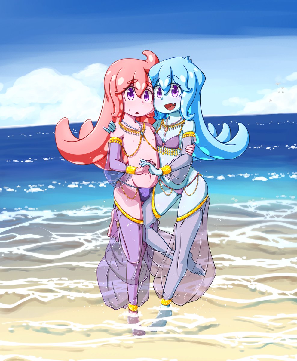 今月ちまちま描いてたお絵描きがこちら((٩(*`ω` *)و))
🐙タコ♂と🦑イカ♀の双子設定でお色気()担当じゃよ😊設定表の文字は読まなくてもへーき📄
今回は背景も自分で描いたから褒めてよいよ?(*`ω` *)💕
#イラスト好きな人と繋がりたい #オリキャラ #art #イラスト
