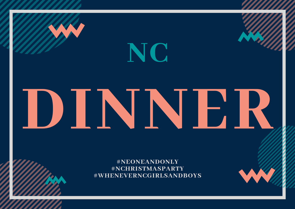 NEOREVEURS's tweet photo. ⠀
                        ㅤ D I N N E R
                     #NEONEANDONLY
                 #NCHRISTMASPARTY
        #WHENEVERNCGIRLSANDBOYS https://t.co/sMfo2tPYkM