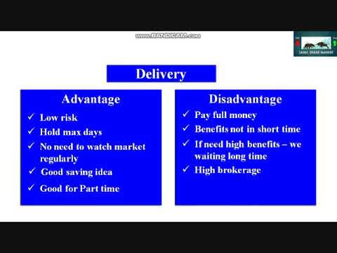 அப்டி முடிக்கல அப்டினா அதுஅடுத்தது Auto square off ஆகிடும். அப்டின்னா.. நம்ம முடிக்கலனாலும்.. நம்ம broker அத என்ன விலைக்கு போகுதோ அத வித்துருவான். இதான் இதோட ப்ரைம் & மேஜர் கண்டிஷன். அடுத்தது DELIVERY TRADING, இதுல மேல குறிப்பிட்ட எந்த கண்டிஷனும் இதுல அடங்காது. (10/21)