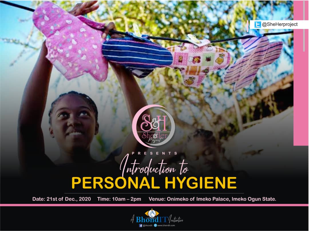 SheHerproject's tweet photo. To eliminate barriers encountered by girls due to poor hygiene, tomorrow we begin a series of classes with young girls in the historic town of Imeko, Ogun state on personal hygiene. @UNICEF @UNFPA @UNFPANigeria https://t.co/TSEfJpjRNH