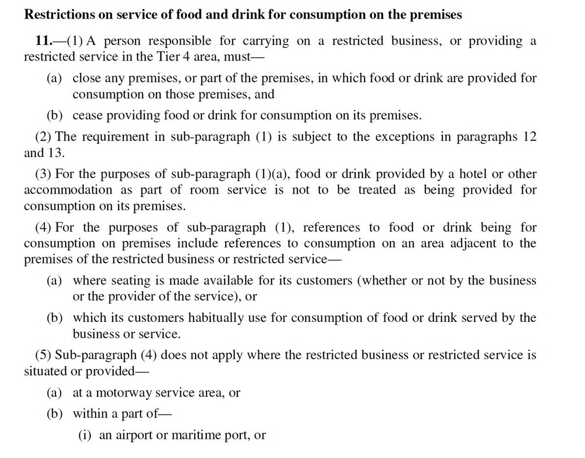 The business restrictions are really as before in lockdown with a few changes I think.