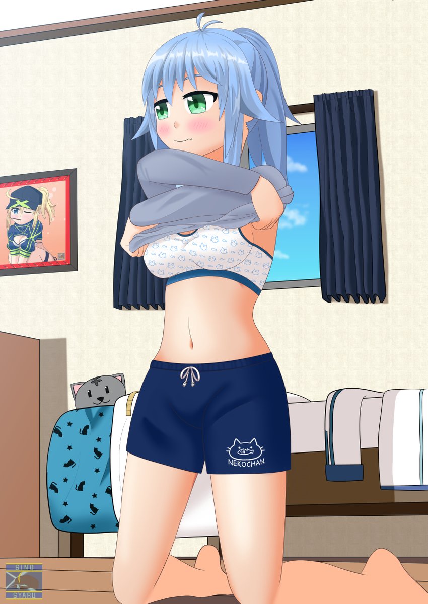 お着替えシャルちゃん 健全版 このポーズ描くの難しかったし背景も大変だったけ シノシャルのイラスト