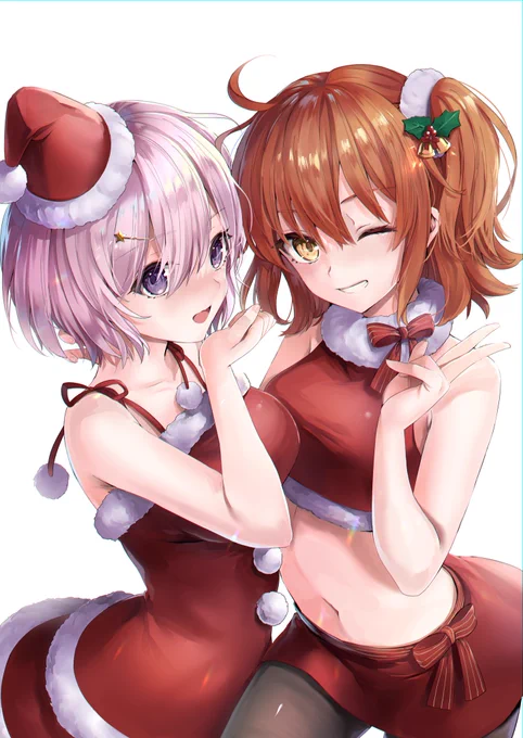 サンタぐだマシュ?✨
#FGO #fatego 