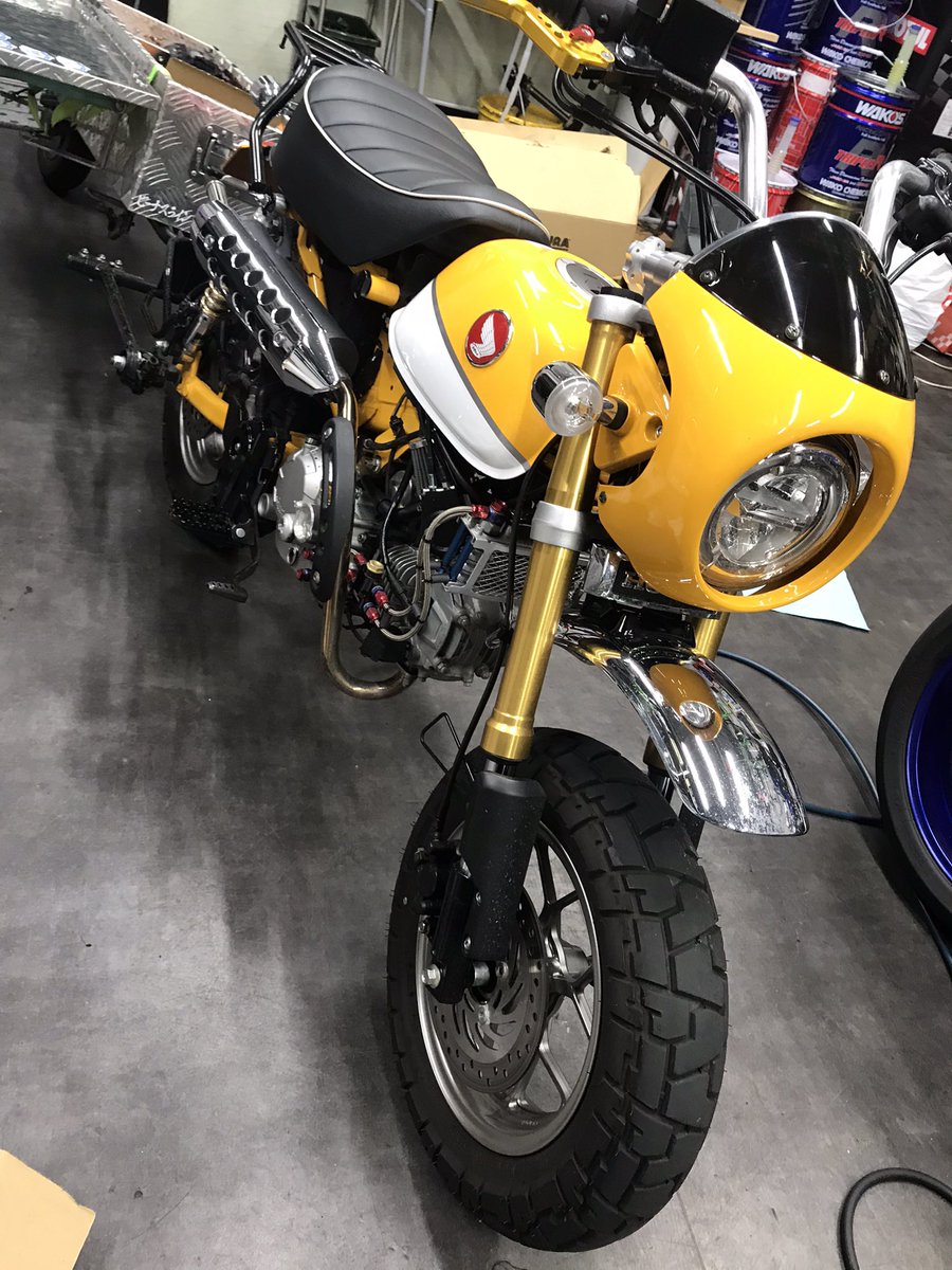 Monkey バイク用カウル イエロー SOLID UP モンキー125 カウル・エアロ