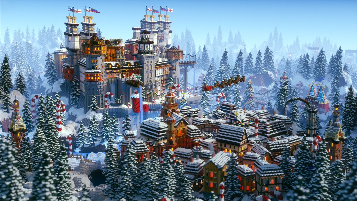 Christmas Town.<a href="/HeroPixels/">Hero Pixels</a>  (800x800)🎅

Render:@LordKingCrown 
#minecraft建築コミュ #Minecraft軍事部