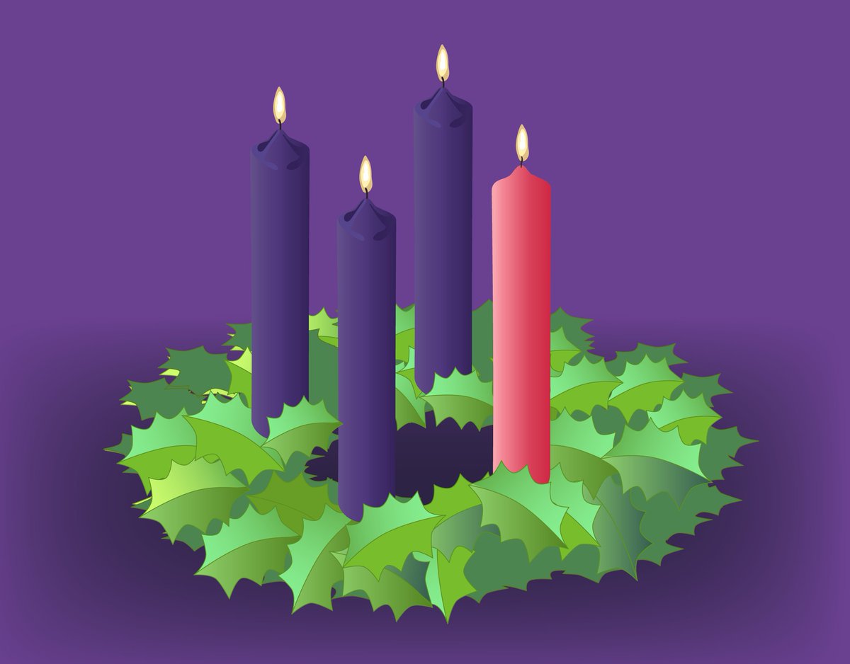 HCDSB's tweet photo. On the fourth Sunday of #Advent, we light the last candle as we fill our hearts &amp; joyfully prepare for the coming of Christ! ✝️ #HCDSBadvent https://t.co/IAM12qJqIs