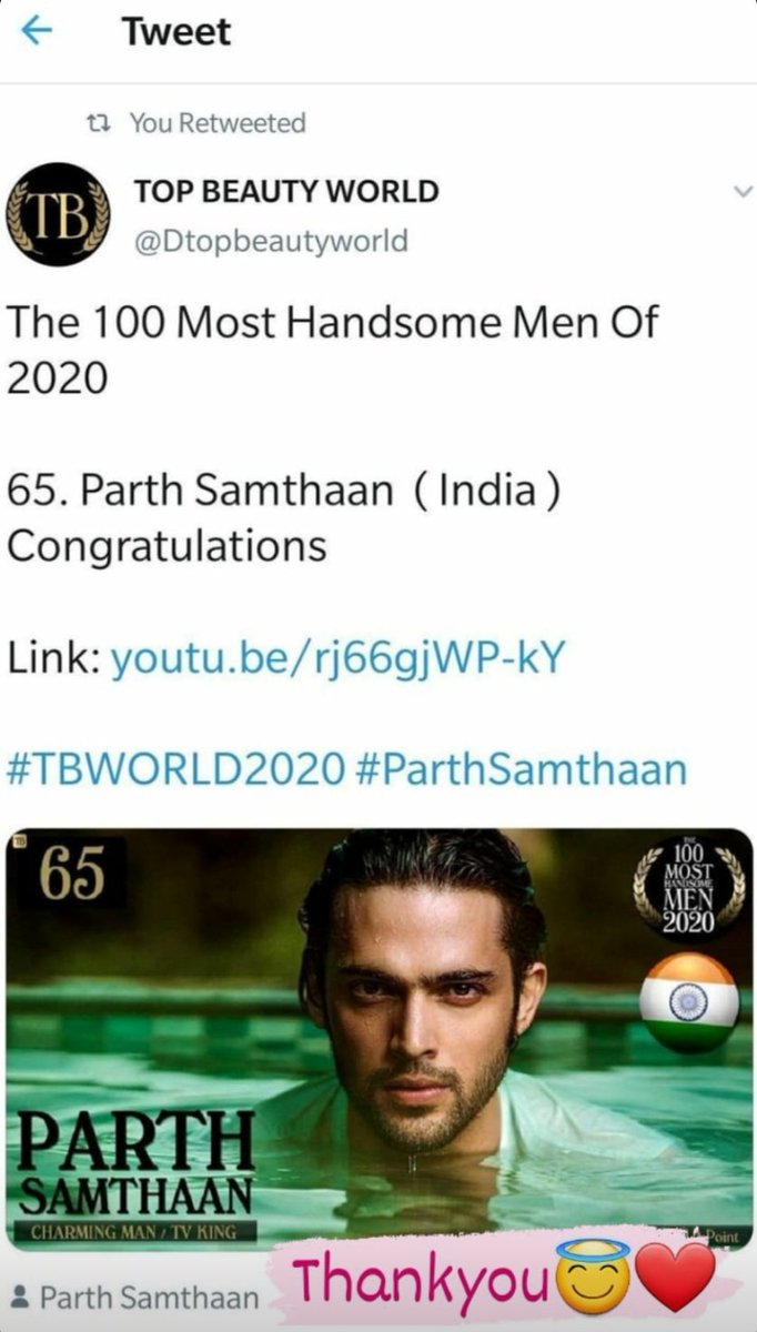 LaghateParthOfc's tweet photo. Thank you😇❤️

~ @LaghateParth on Instagram ♥️

#ParthSamthaan #TBWORLD2020 https://t.co/PDOudEZE91