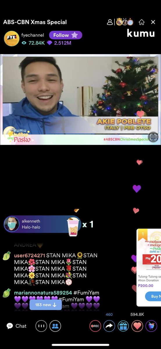 Kasama din si <a href="/AkiePoblete2/">Akie Poblete</a> ✨ sa ABS-CBN Christmas Special Pre-Show #ABSCBNChristmasSpecial2020