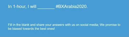 In 1-hour, I will be speaking about COVID-19 compliance with @GEDonnelly @DarioKrps11 @umar_taj and @osseiran_a in #BXArabia2020