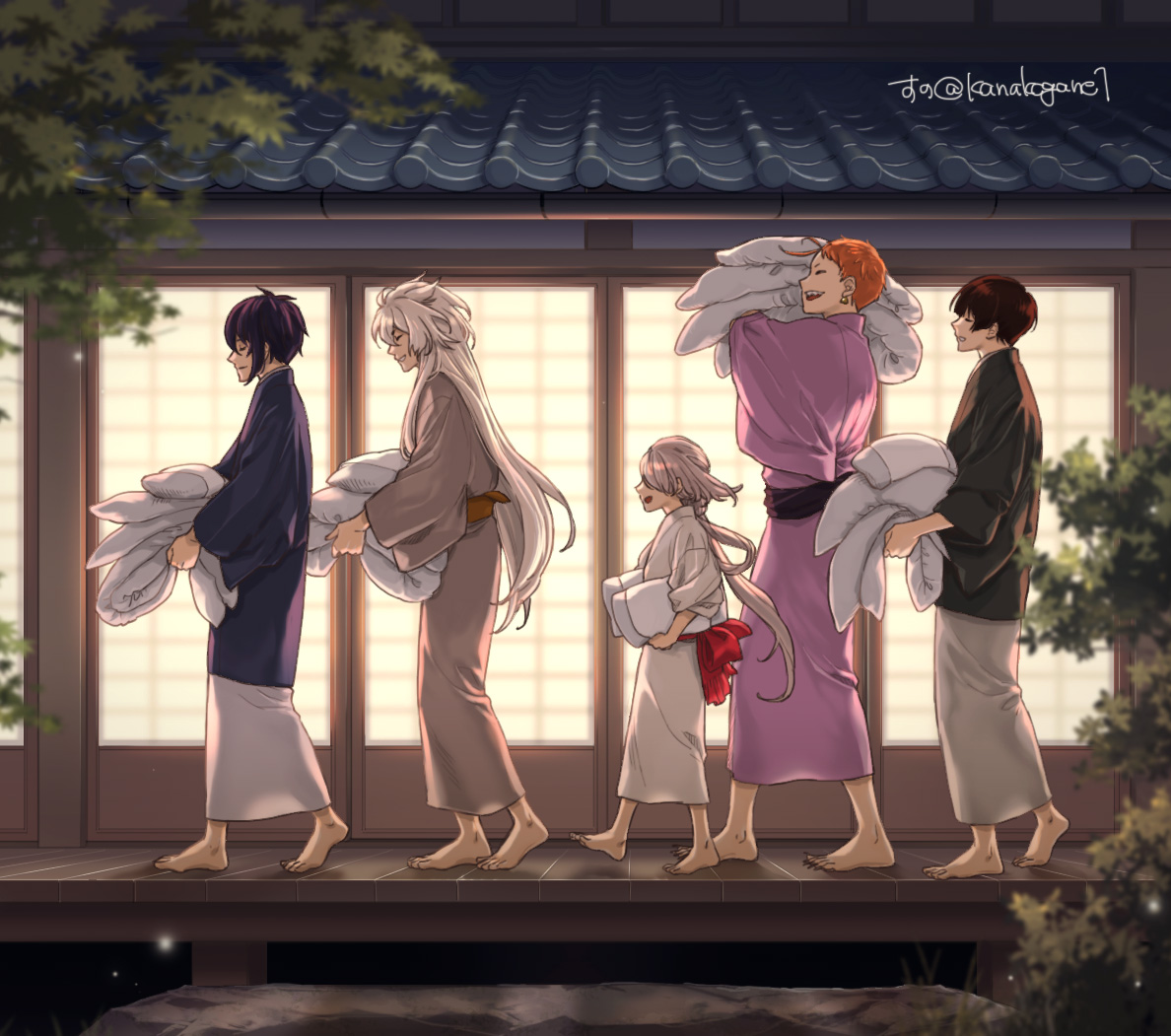 加州清光 ,燭台切光忠(刀剣乱舞) ,鶴丸国永(刀剣乱舞) ,大和守安定 「#2020年自分が選ぶ今年の4枚
小狐丸ばっかり描いています? 」|すのまたのイラスト