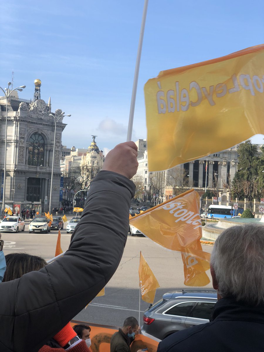 ecatolicmadrid's tweet image. Éxito de la manifestación en automóvil para pedir #StopLeyCelaa #MasPlurales #MasLibres. Lectura del manifiesto.