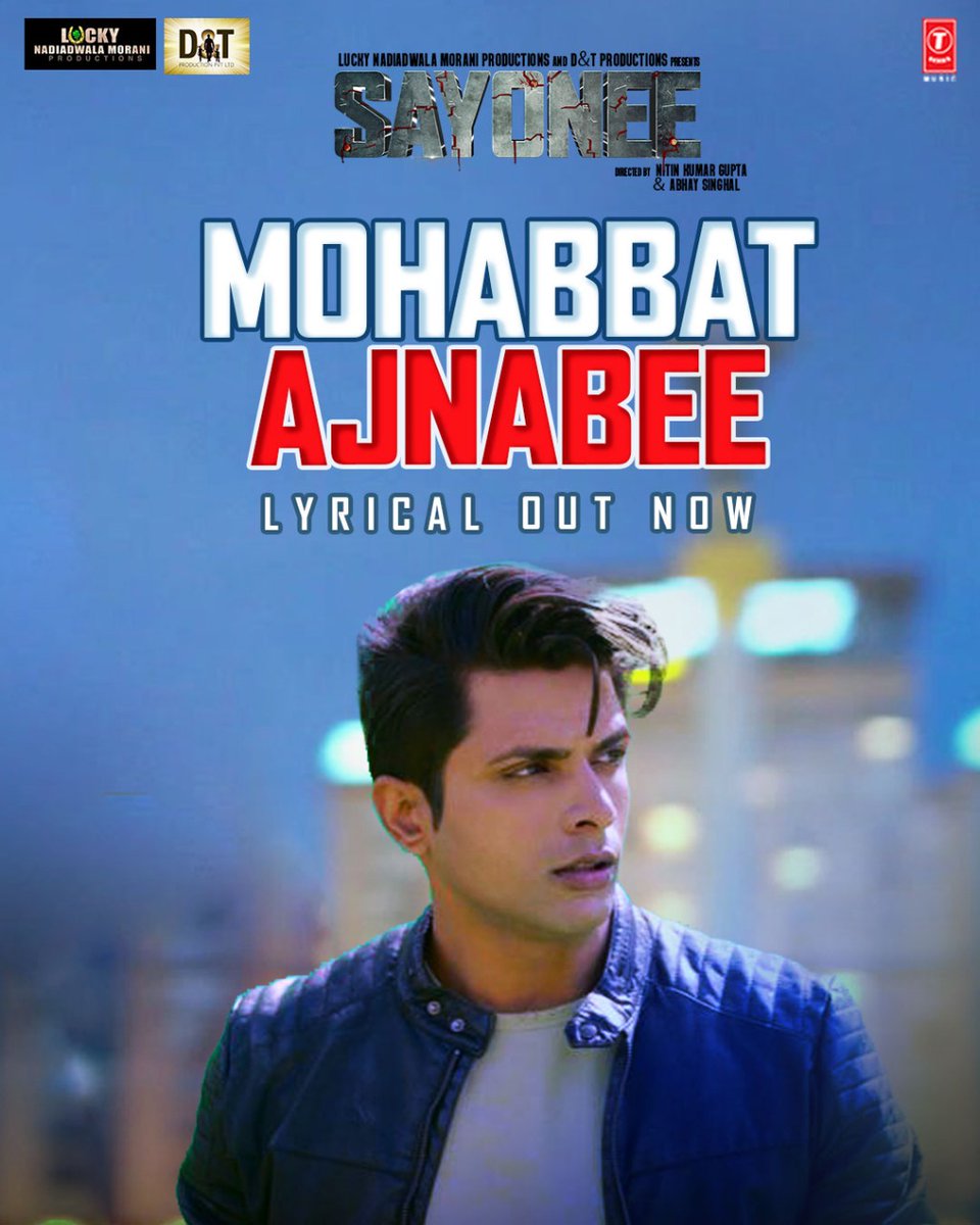 LuckyMoraniProd's tweet photo. Give in to the magic of love with #MohabbatAjnabee lyrical track. 

Full Song Link: https://t.co/7WIfeX8Gyi

Book Your Tickets On:
BMS: https://t.co/paOnlutsZQ
PayTm: https://t.co/V27aTZ6jHt

@SayoneeTheMovie @tanmayssingh9 @musskansethi9 @MoraniMohomed @MoraniLucky #BhushanKumar https://t.co/M5crYVVdUO