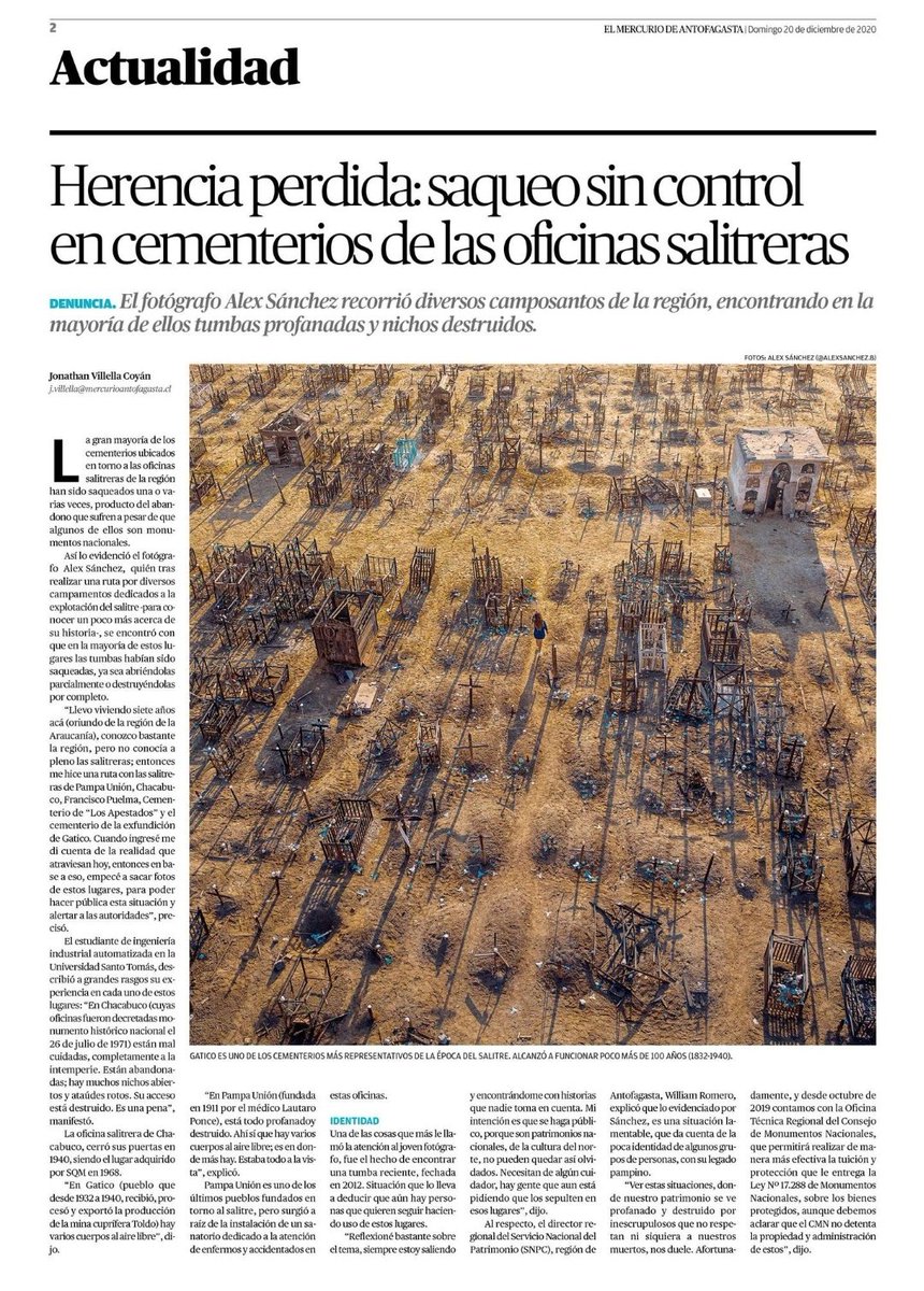 criordor's tweet photo. Herencia perdida: saqueo sin control en cementerios de las oficinas salitreras.
El desierto estrellado y el sol incandescente revive la vida, sufrimiento, alegrías y esperanzas de los pampinos. Un legado humano que desapare en silencio. #Antofagasta #Tarapacá https://t.co/rN7URgOqo6