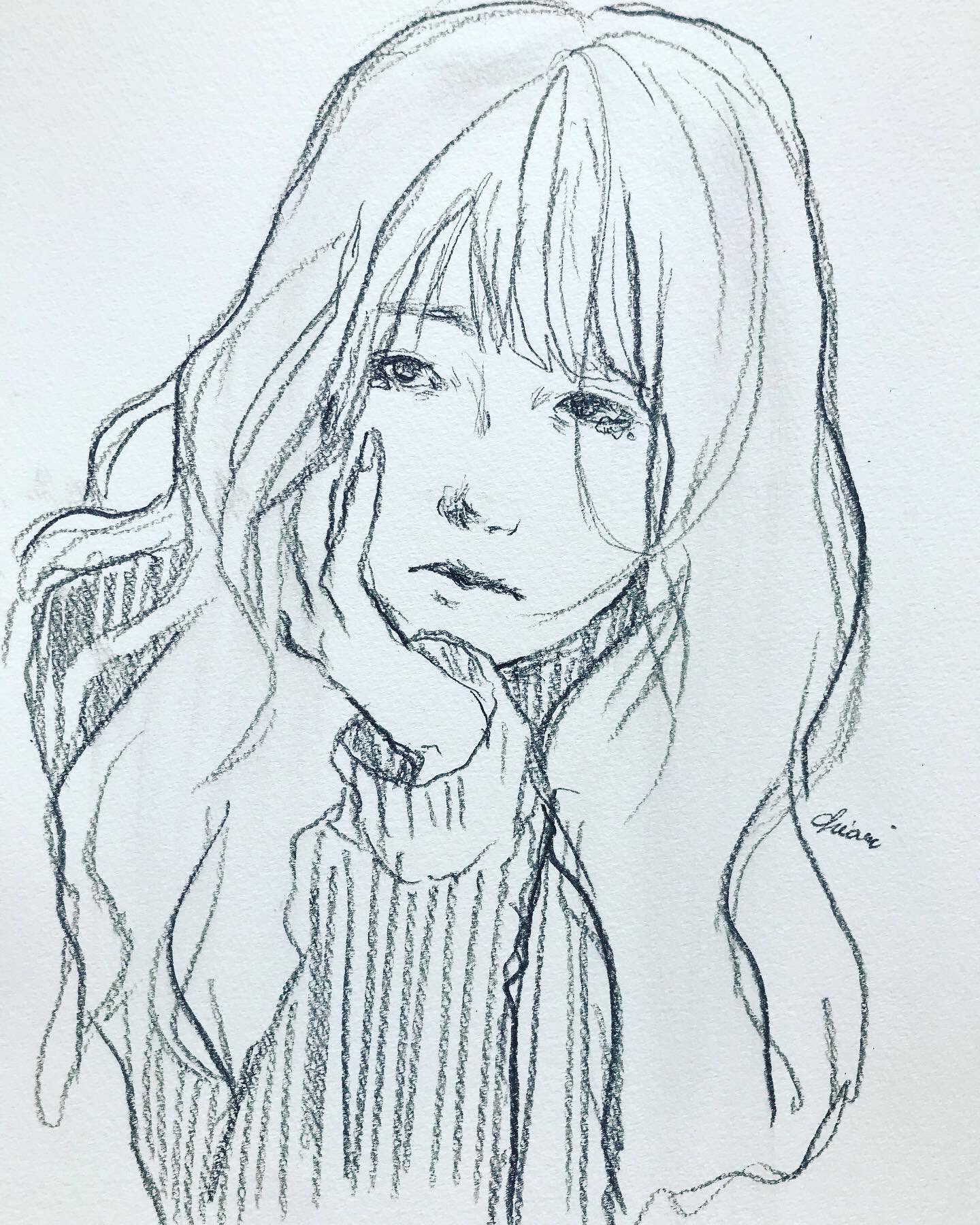 Chiami Ck 女の子 イラスト 鉛筆 落書き 絵 頬杖 泣き顔 Illustration Illust Pencildrawing Girl T Co 4srvwmdwxz Twitter