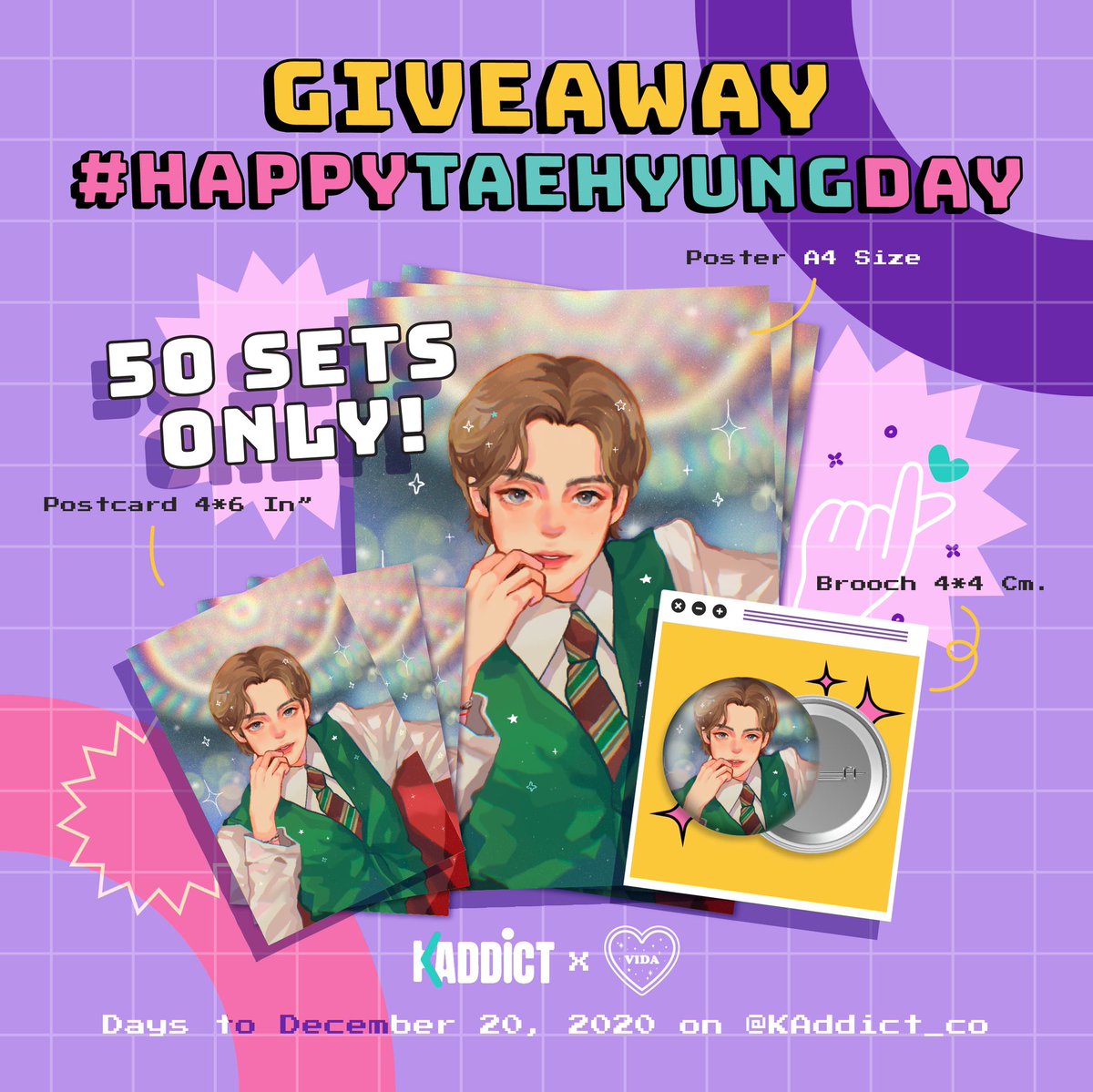 kaddict_co's tweet photo. 🎁✨ มาแล้ววววว Giveaway : #Taehyungbirthday สุดพิเศษจาก Vida. ( @vmvida_0120 )!
สวยปังขนาดนี้ไม่พลาดมารับกันนะคะอาร์มี่ ~
📌 กติกาง่าย ๆ เพียง
💜 Retweet นี้
💜 Follow TW + IG (@kaddict_co )
💜 Mention บอกอะไรก็ได้ถึง ‘แทฮยอง’ แล้วติด @KAddict_co #KAddictxVida #KAddict https://t.co/vA4ho48arY